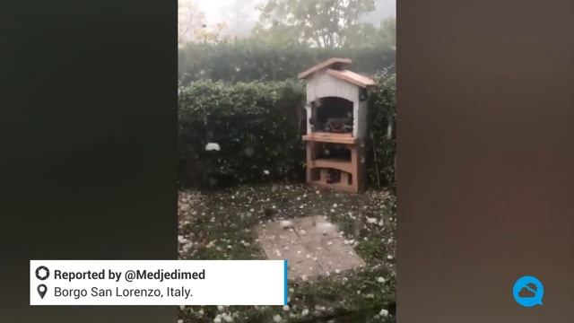 Catastrophic hailstorm in the province of Florence, Italy смотреть онлайн