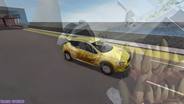 Jumping Cars Into Mouth Dinosaur Monster - Beamng Drive Crash смотреть онлайн