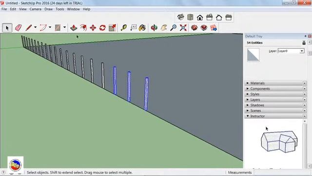 COPY PASTE or MOVE COMMAND USING SKETCHUP LIVE STREAM 1O1 PART-02 (FENCE PROJECT) смотреть онлайн