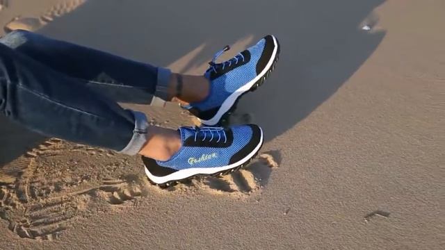 Summer Korean version of the men's leisure breathable net surface hiking sneakers смотреть онлайн