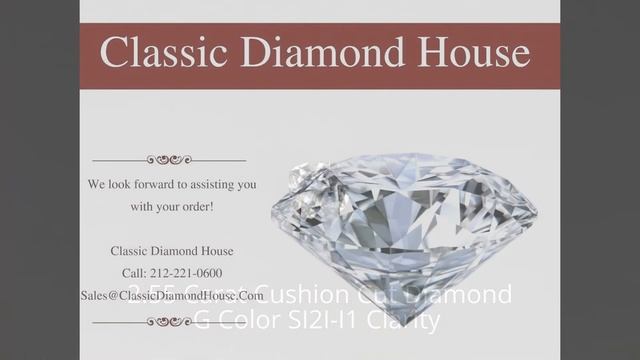 2.55 Carat Cushion Cut Diamond G Color SI2I-I1 Clarity смотреть онлайн