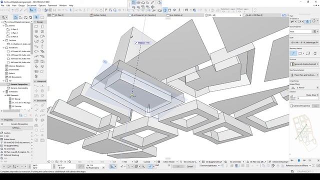 Archicad Stadsplanering Stadskvarter med släpp Morph tool på Svenska смотреть онлайн