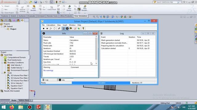 Tutorial Flow Simulation Pipa Y (Beda Diameter) Solidworks 2013. Part 2 смотреть онлайн