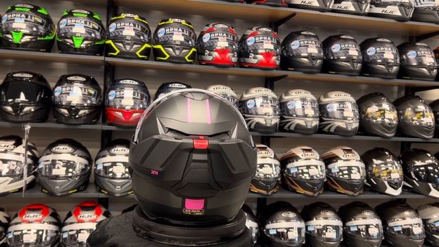 Motorhuis Bakker - HJC I100 Beis Zwart/Roze Systeem Motorhelm смотреть онлайн