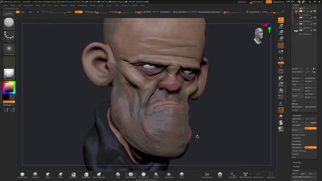 ZBrush Core 2021 Quick Sculpting Timelapse | "Juan Günter McDermott the Third"| La Spatule du Futur смотреть онлайн