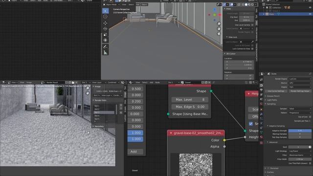 Luxcore Micro Displacement tutorial Gravel смотреть онлайн