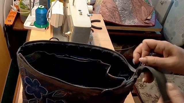 сумочка по просьбе подписчиков в лоскутной технике пицца, часть 3 сборка