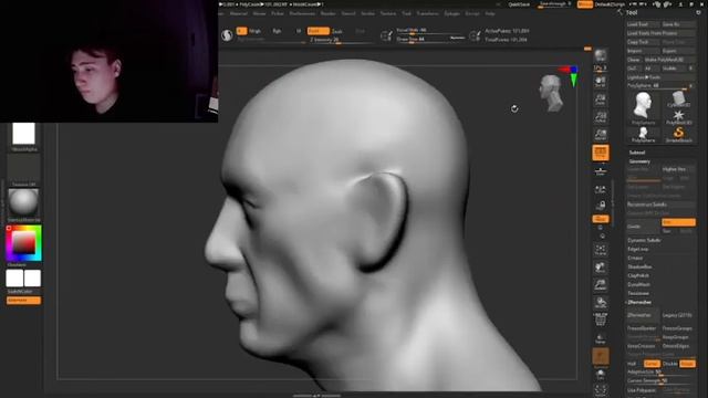 Realistic Face Tutorial sculpt Blender /Zbrush James Bond 007 ep 2 смотреть онлайн
