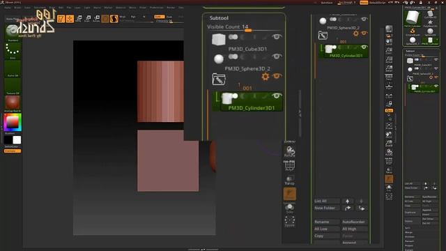 #สอนzbrush 100 ฟังชั่น พื้นฐาน โปรแกรม Zbrush ►42/100 Subtool -New Folder смотреть онлайн