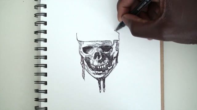 SKETCH SUNDAY #28 - How To Draw Pirates Of The Caribbean Logo - DeMoose Art смотреть онлайн