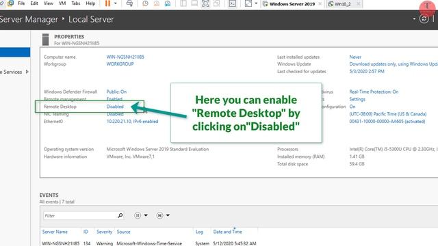 How to Enable Remote Desktop (RDP) in Windows Server 2019 смотреть онлайн