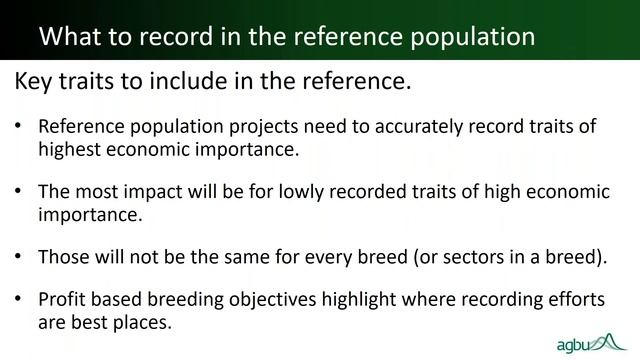 The Role Of Reference Populations In Genetic Evaluation For Australian Beef Cattle.