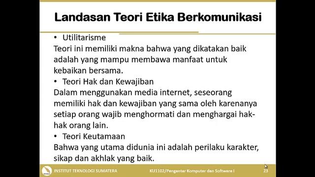 Etika dalam Pemanfaatan Teknologi (PKS1) смотреть онлайн