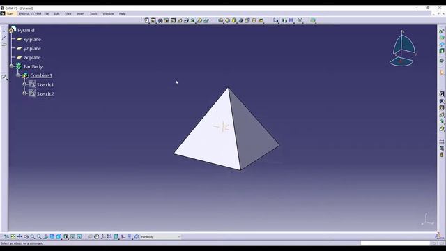 Design a pyramid with catia смотреть онлайн