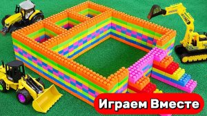 Машинки мультики 🚗 Играем с машинками: строим парковку из блоков для детей 🚚 Видео для детей 👍