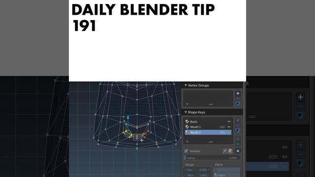 Daily Blender Tip 191 - Basics of Shape Keys смотреть онлайн
