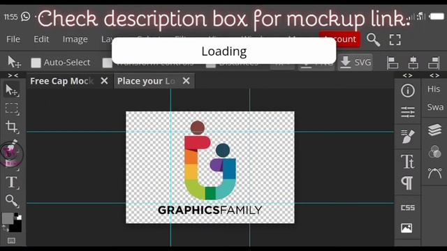 Free Cap Mockup/ how to edit mockup on photopea.com with your smartphone смотреть онлайн