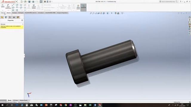 Solidworks Tutorial Screw / Bout M5 x 14 DIN 7984 смотреть онлайн