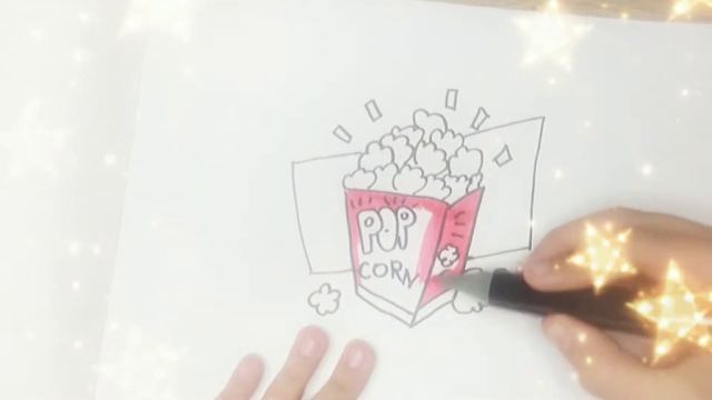 How to draw POPCORN for kids | ПОПКОРН қалай салу | Как нарисовать ПОПКОРН смотреть онлайн