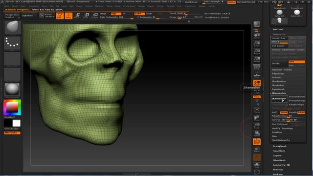 How to make skull in ZBrush | skull basic смотреть онлайн