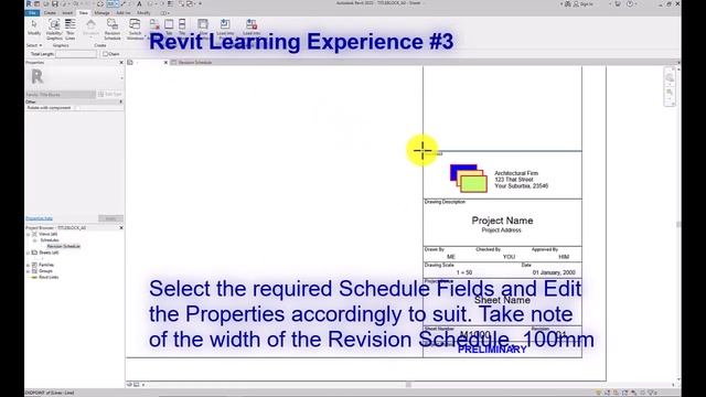 Revit Learning Experience #3 - Add REVISION SCHEDULE to the Titleblock смотреть онлайн