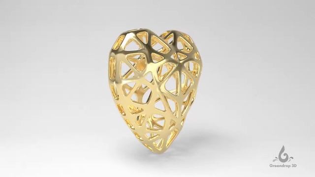 Voronoi Heart I | 3D Print Jewelry смотреть онлайн