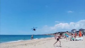 Ка 52 над пляжем