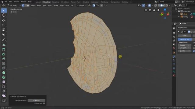 How to remove overlapping face in blender ? смотреть онлайн