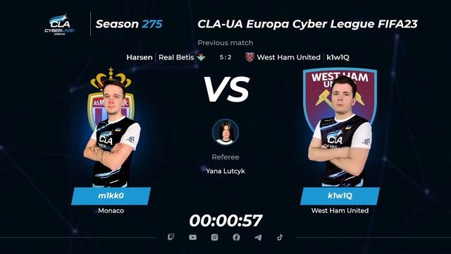 2023.04.29 ► UA Division CLA Europa Cyber League FIFA 23 смотреть онлайн