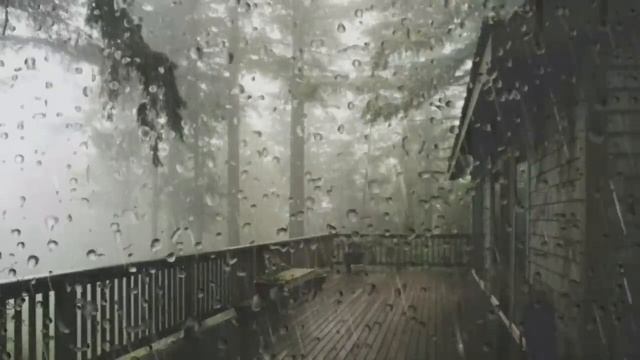 Расслабляющие звуки|Дождь и гроза на террасе|RelaxMusic смотреть онлайн