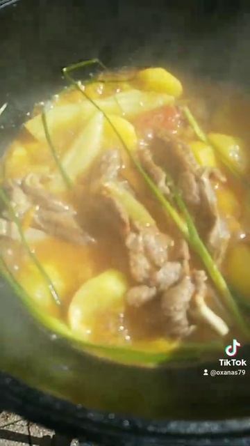 баранина с картошкой в казане