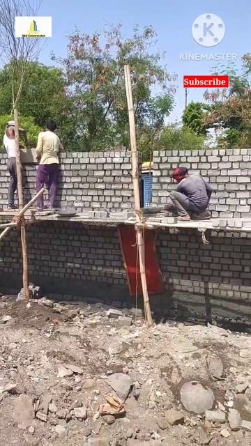 Brick Masonry Work|Boundary Wall Brick Work|9"Inch Brick Work in wall #shorts #short #brick #viral смотреть онлайн
