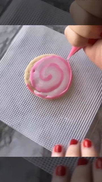 Easy Pink Tie Dye | Cookie Decorating #shorts