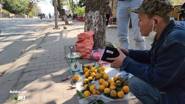 Amazing oranges selling well on the sidewalk. Building Life, Episode 203 смотреть онлайн
