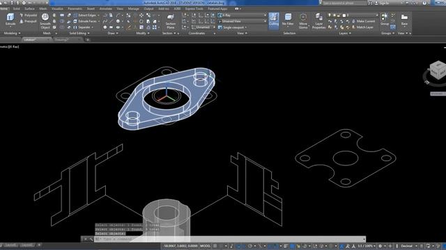 Tutorial Autocad 3d, modeling part obj #autocad #3dautocad #SketchUp смотреть онлайн