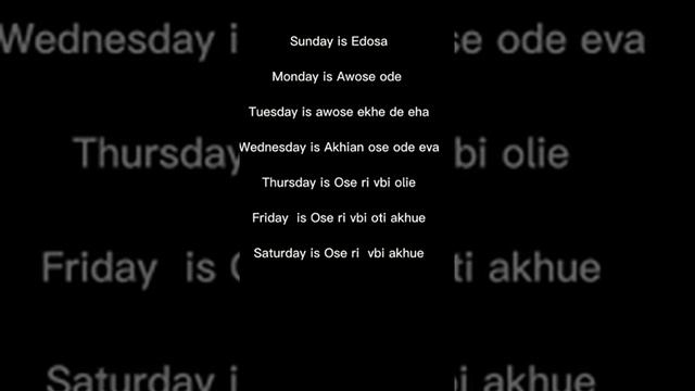 Days of the week in Ora смотреть онлайн