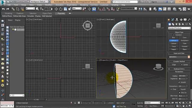 How to set Grid and Standard Primitives Part-2 in 3ds-Max(Session-4) смотреть онлайн