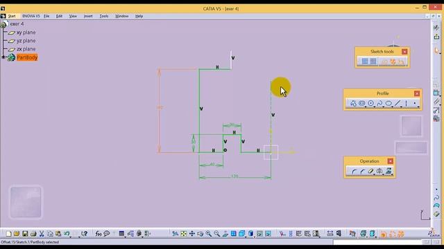 Chapter 2 Exercise 4 CATIA смотреть онлайн