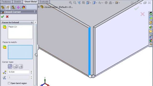 SolidWorks Sheet Metal Study, 01 Sheet Metal Design 17 Closed Corner смотреть онлайн