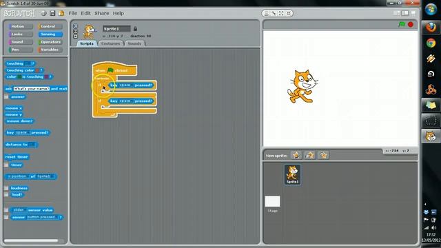 MIT Scratch Tutorial - Keyboard Control and Costume Changes смотреть онлайн