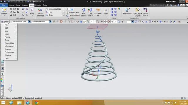 Siemens NX | CAD | Helical Cone смотреть онлайн