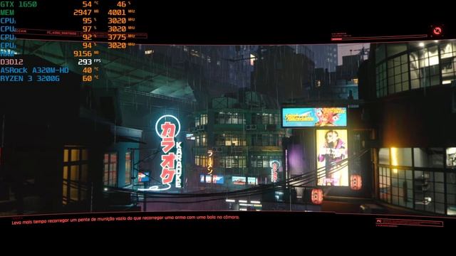 Cyberpunk2077 -  Ryzen 3 3200G  GTX 1650  da conta ?