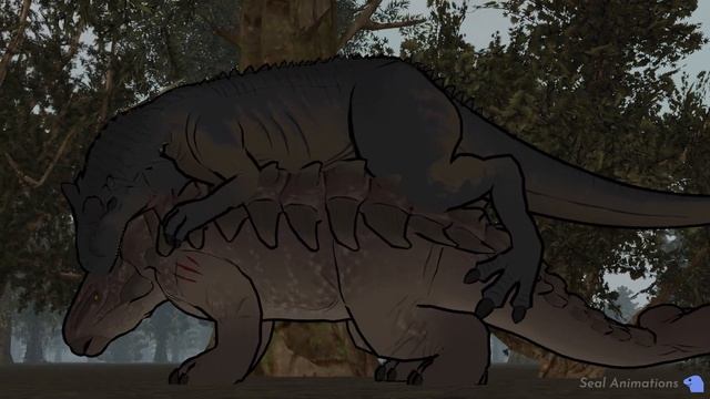 Ankylosaurus vs Allosaurus | Animation (Part 1/2) смотреть онлайн