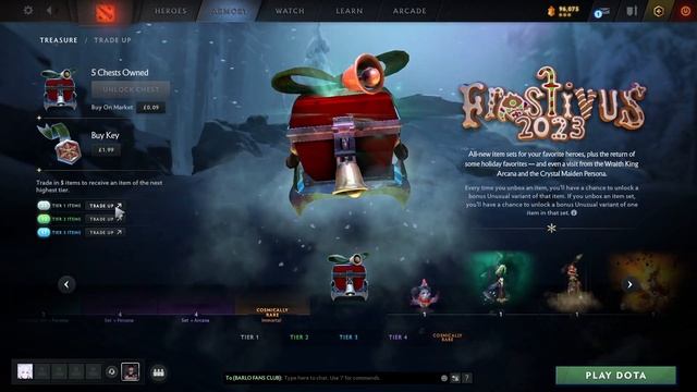 Dota 2 Frostivus 2023 Tradeups. 85 x T1 and 15 x T2 tradeups смотреть онлайн