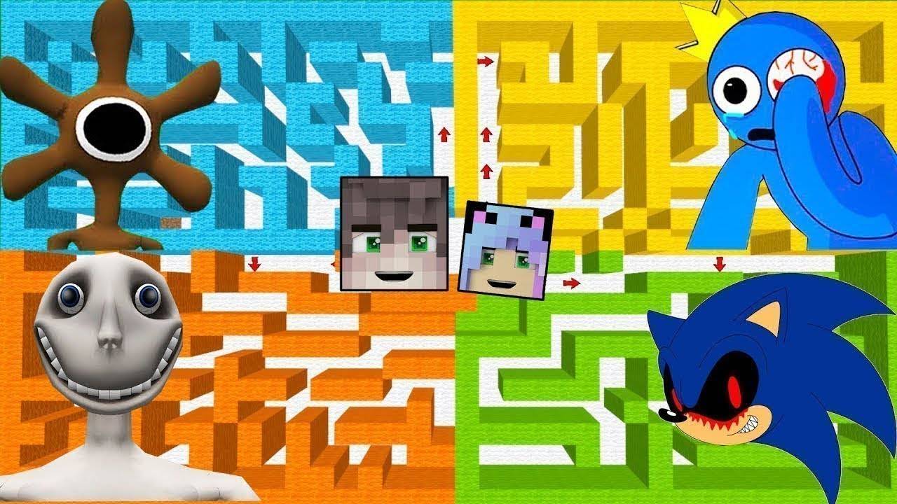 СОНИК ЧЕЛОВЕК ЗА ОКНОМ В МАЙНКРАФТ ПОЧЕМУ ЭТО ЛУЧШИЙ ЛАБИРИНТ ДЛЯ РАДУЖНЫХ ДРУЗЕЙ смотреть онлайн