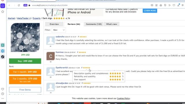 Dark Algo MT4 V1.5 | MT4 EA Build +1420 | Crack Version EA |  MT4 Review | FX STORE EA