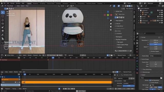 Panda Dance Blender Tutorial:P7- Blender mocap cleanup | AI motion capture cleanup with Auto rig pr смотреть онлайн