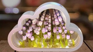 Ночник с тюльпанами в облаке