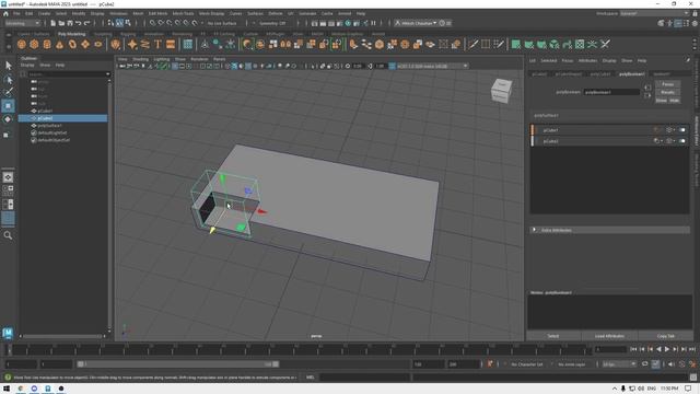 Maya 2023 New Features - Interactive Live Poly Booleans смотреть онлайн