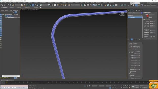 3ds max script course: 051 Profile Shape смотреть онлайн